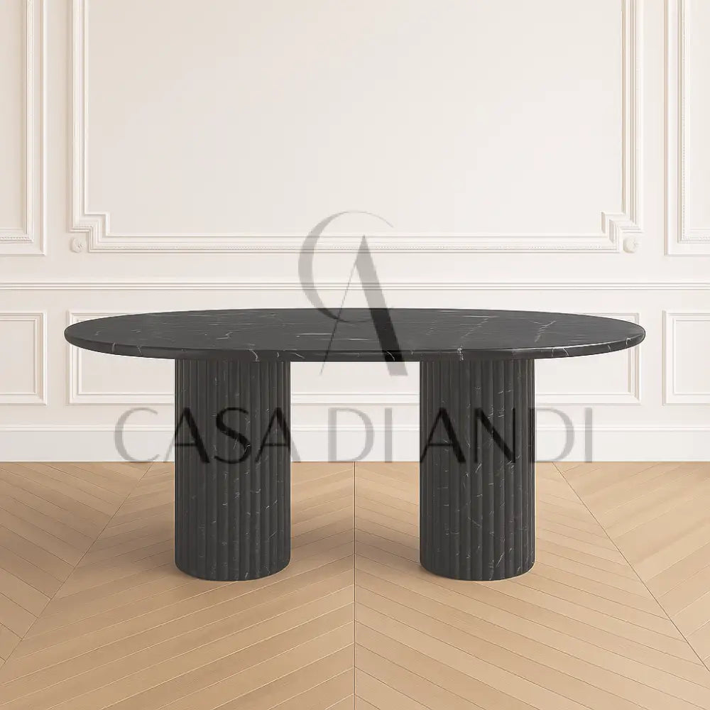 Impero black marble luxury dining table Dubai