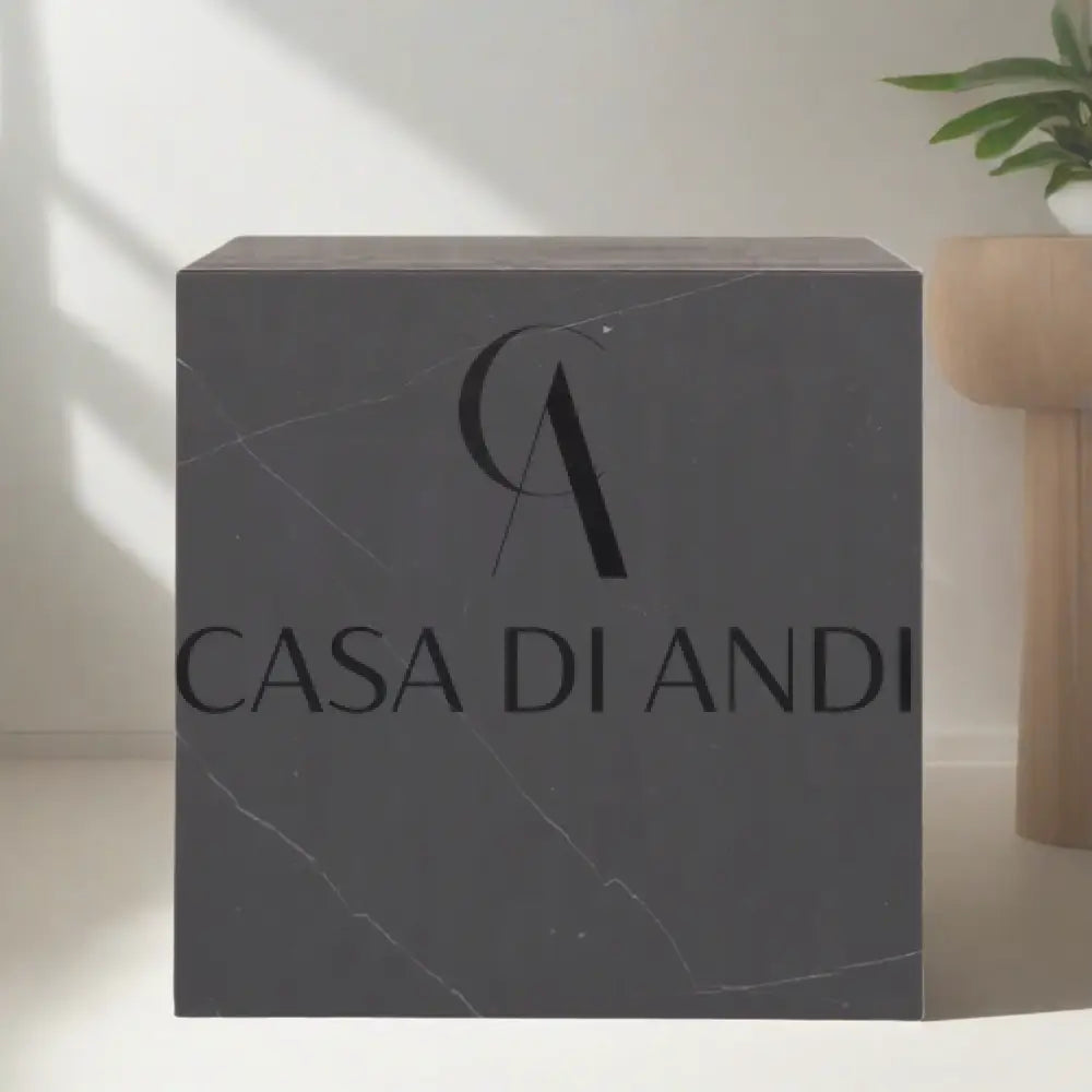 QUADRO BLACK MARQUINA MARBLE SIDE TABLE