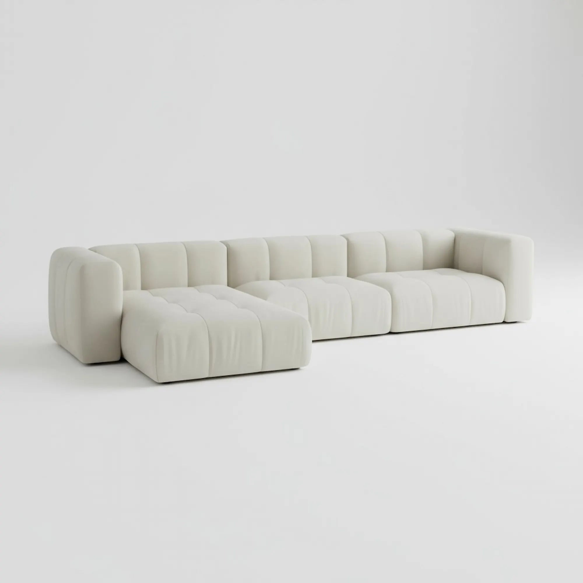 Modular sofa in a neutral color on a plain background Casa Di ANdi Dubai