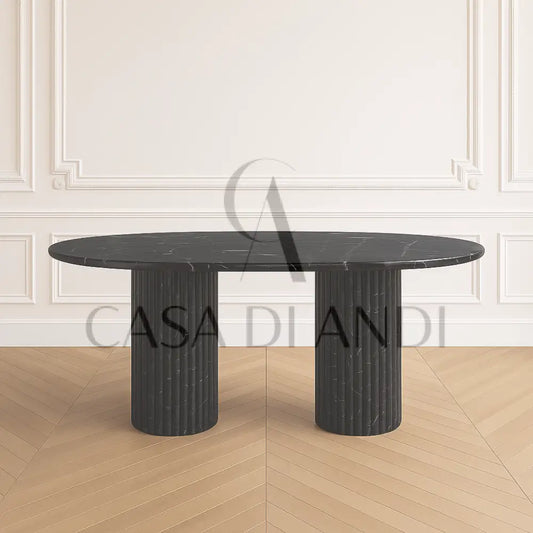 Impero black marble luxury dining table Dubai