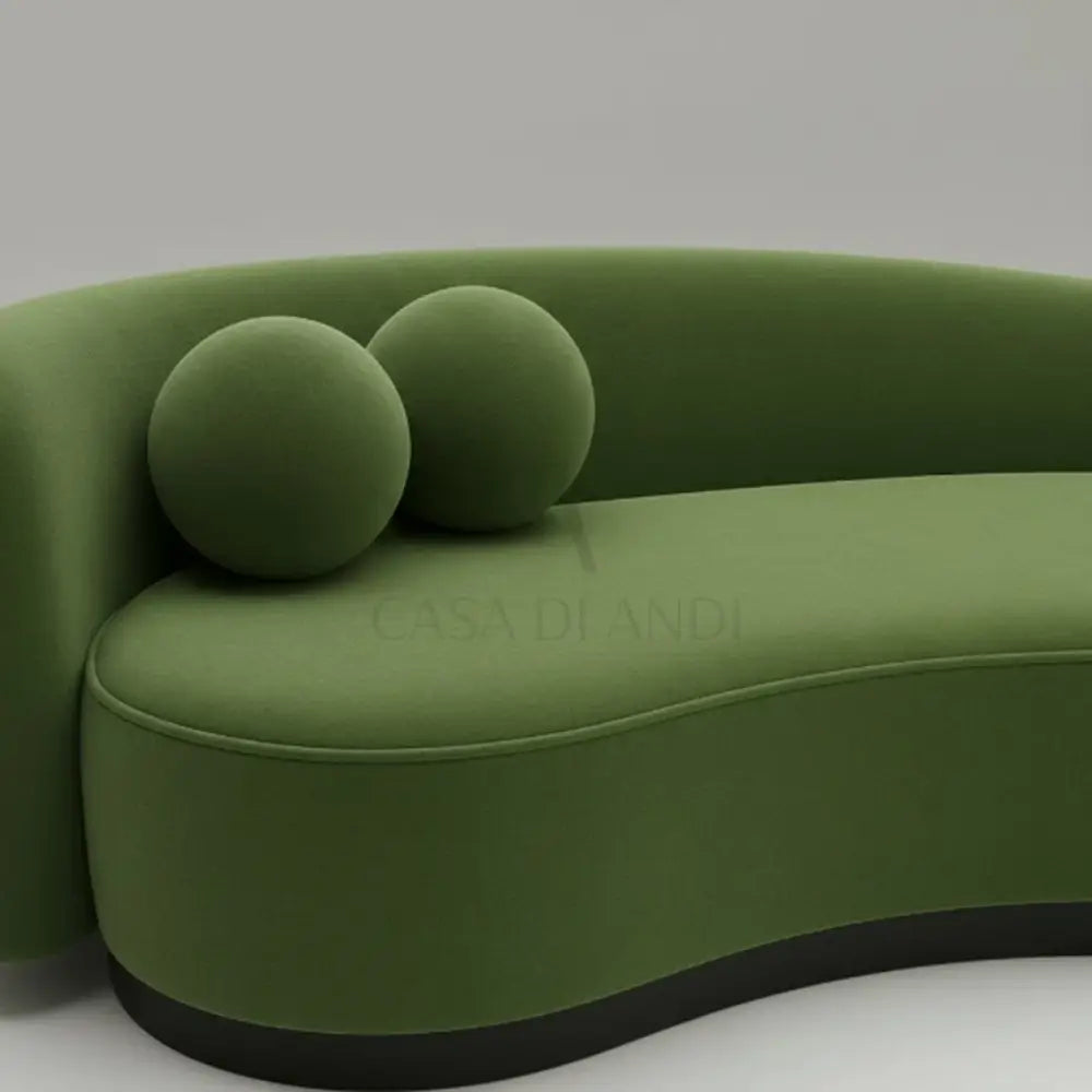 MODERN 3-SEATER LUNA SOFA IN GREEN VELVET – LEFT ARMREST | CASA DI ANDI DUBAI (Copy) Sofa