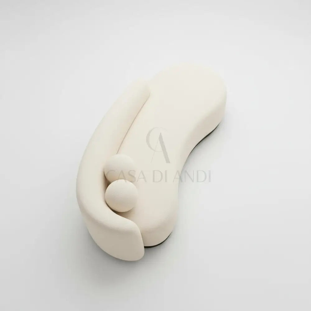 Luna Cream Sofa — Modern Bouclé 3-Seater Left Armrest| Casa Di Andi Essentials Dubai Sofa