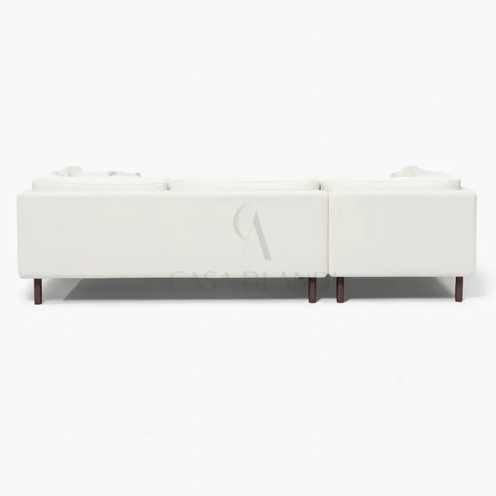 Modern L-shaped sectional sofa in ivory fabric by Casa Di Andi Essentials Dubai