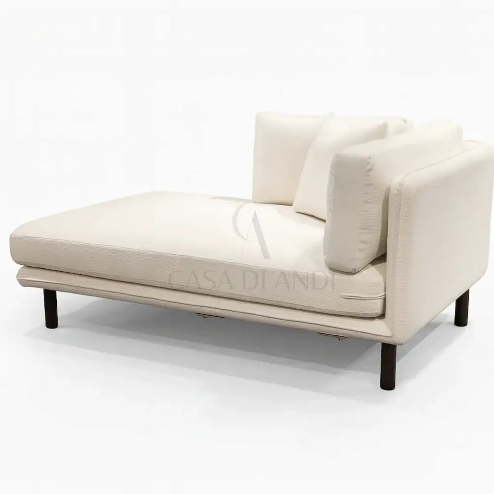 Modern L-shaped sectional sofa in ivory fabric by Casa Di Andi Essentials Dubai