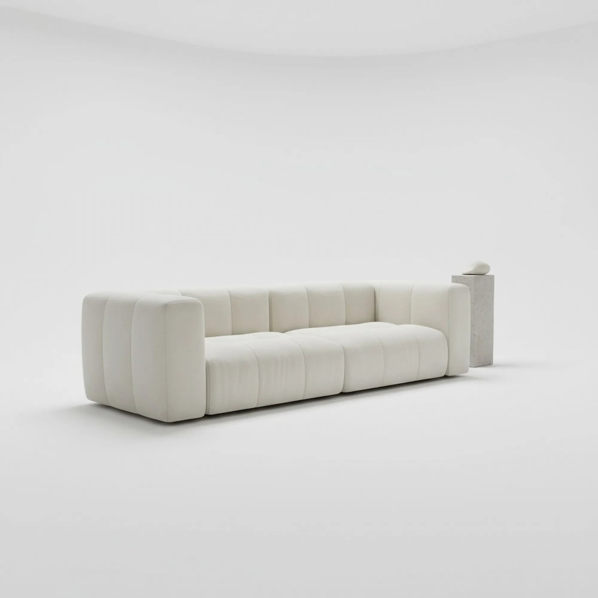 Modern white modular sofa on a plain white background Casa Di Andi Dubai