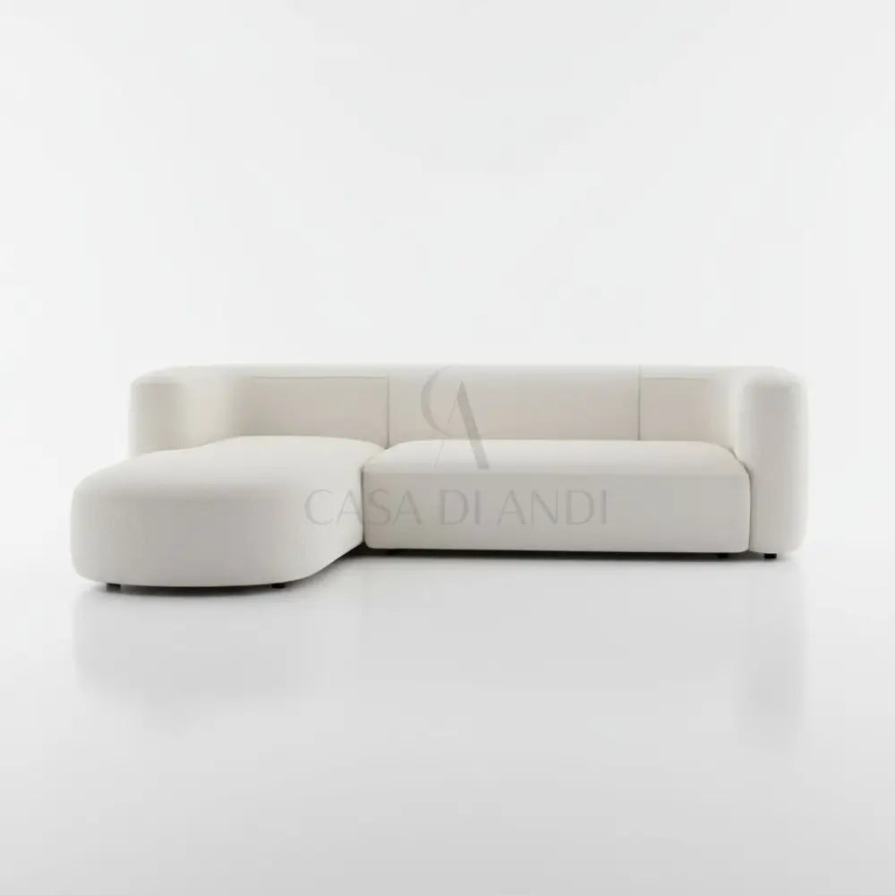 Modern curved sectional sofa left configuration – Casa Di Andi Dubai