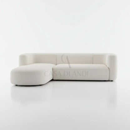 Modern curved sectional sofa left configuration – Casa Di Andi Dubai