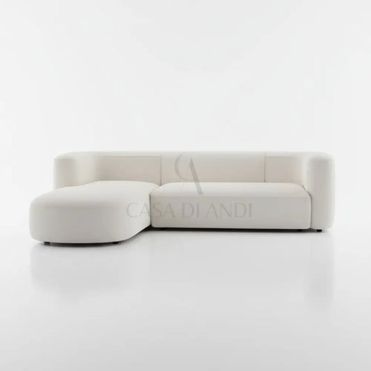 Modern curved sectional sofa left configuration – Casa Di Andi Dubai