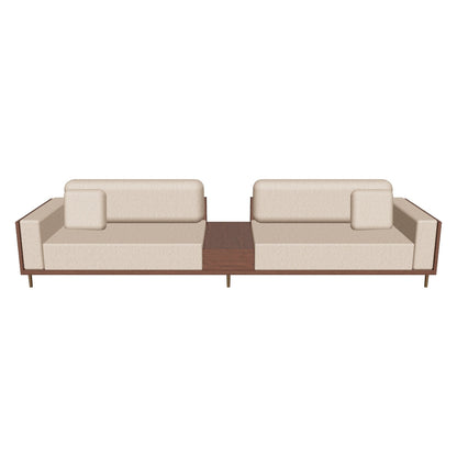 Cornice Wood Frame Sofa