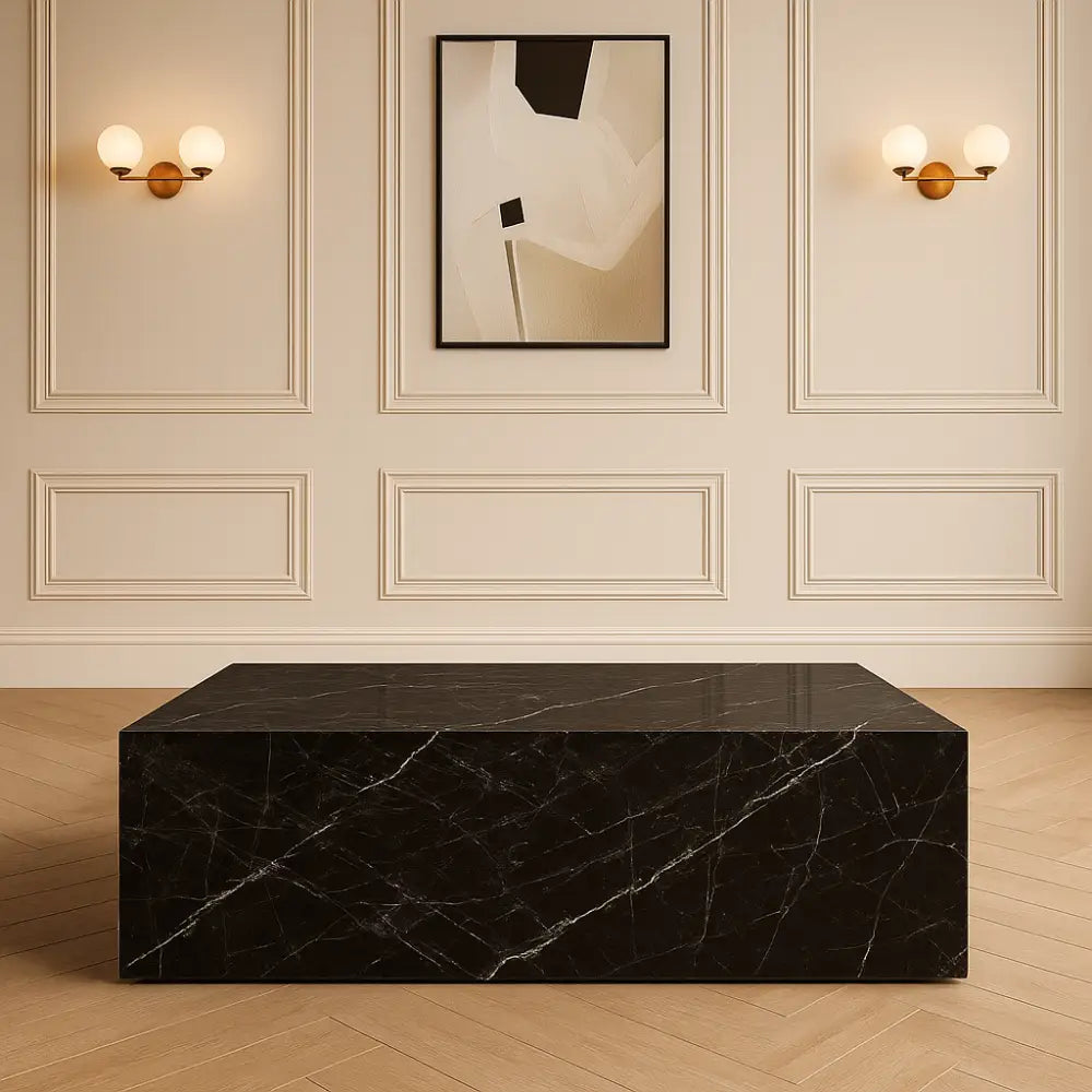 QUADRO BLACK MARQUINA MARBLE COFFEE TABLE