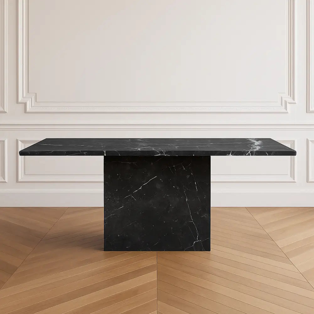 Black marble rectangular dining table – Casa Di Andi