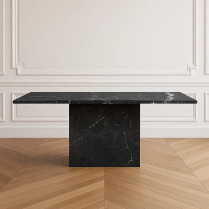Black marble rectangular dining table – Casa Di Andi