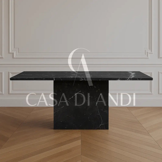 Marquina Black Marble Dining Table Custom Made in Dubai 