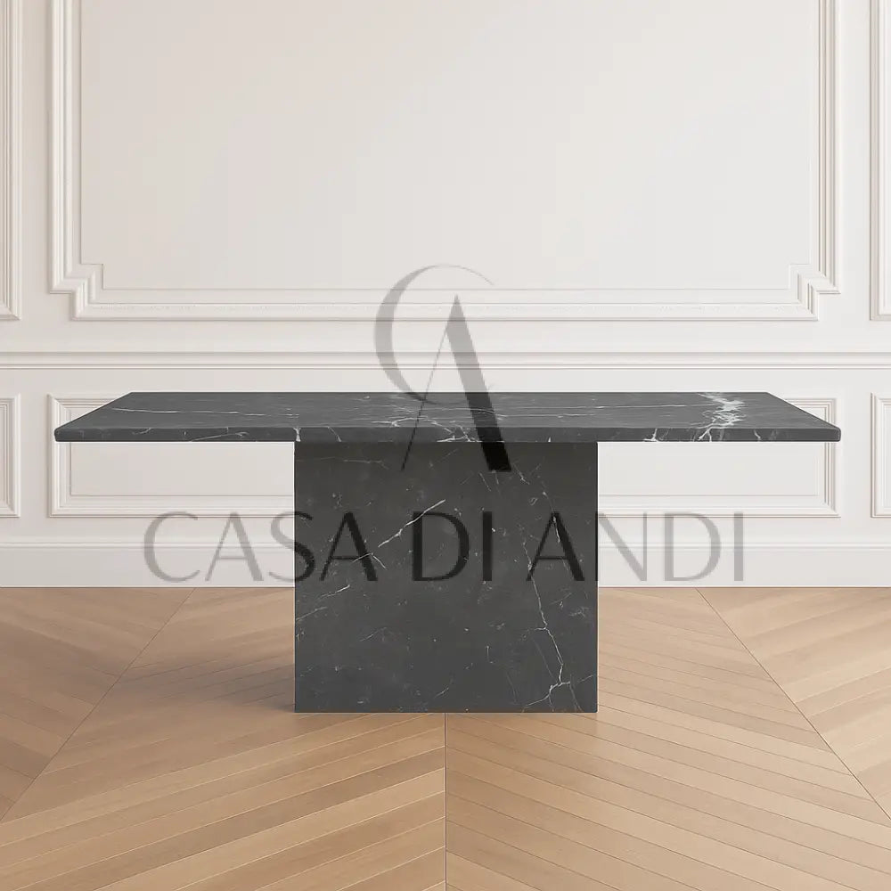 Marquina Black Marble Dining Table Custom Made in Dubai 