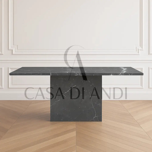 Marquina Black Marble Dining Table Custom Made in Dubai 