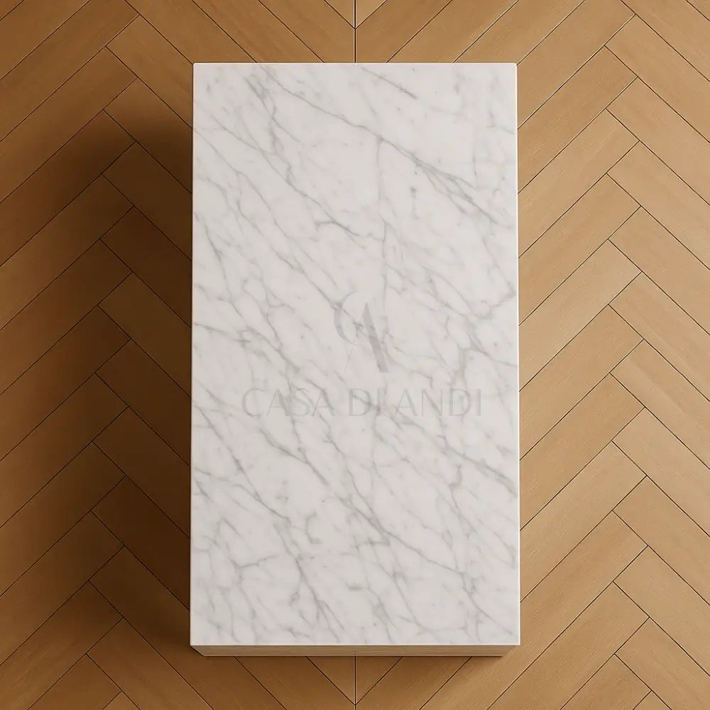 QUADRO CARRARA WHITE MARBLE COFFEE TABLE