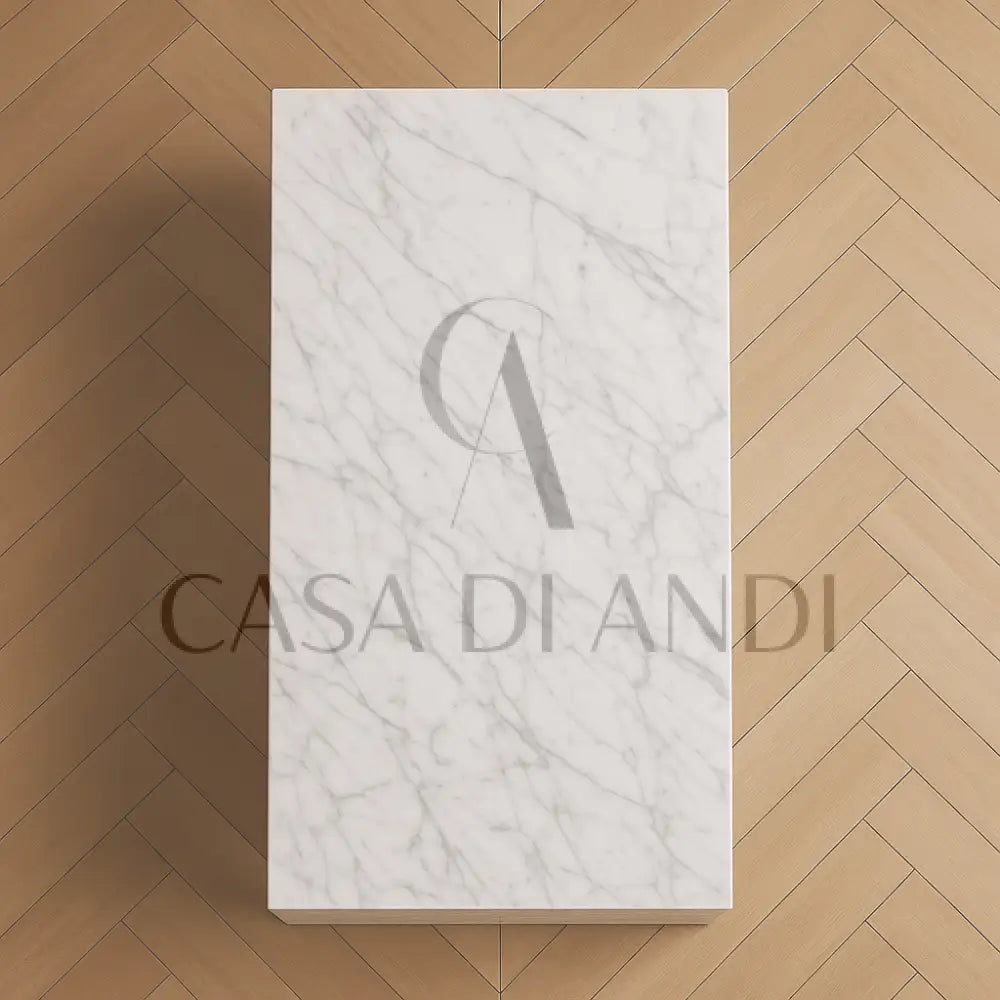 QUADRO CARRARA WHITE MARBLE COFFEE TABLE