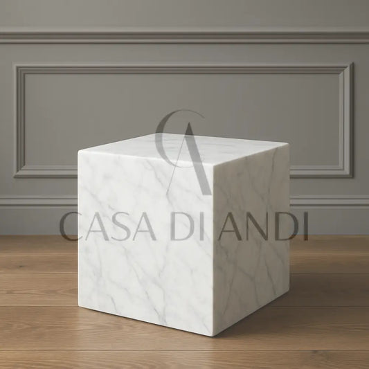 Marble cube side table custom made in Dubai