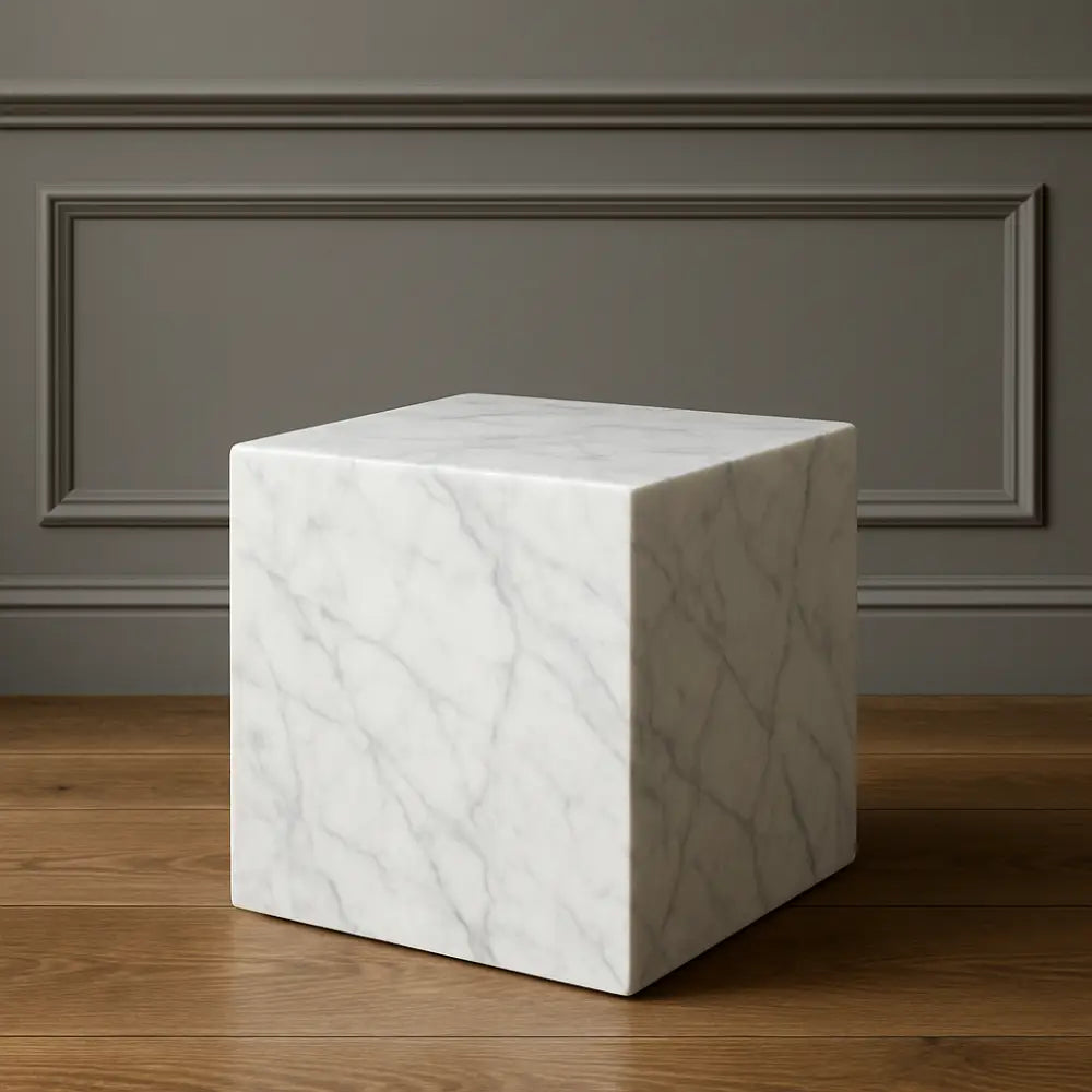 Marble cube side table custom made in Dubai