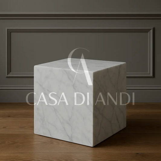 Marble cube side table custom made in Dubai