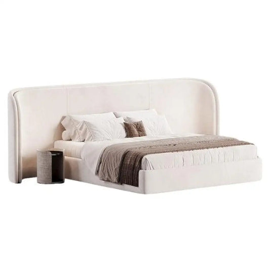 Modern bedroom with Sanctuary Bed and curved upholstered design – Casa Di Andi