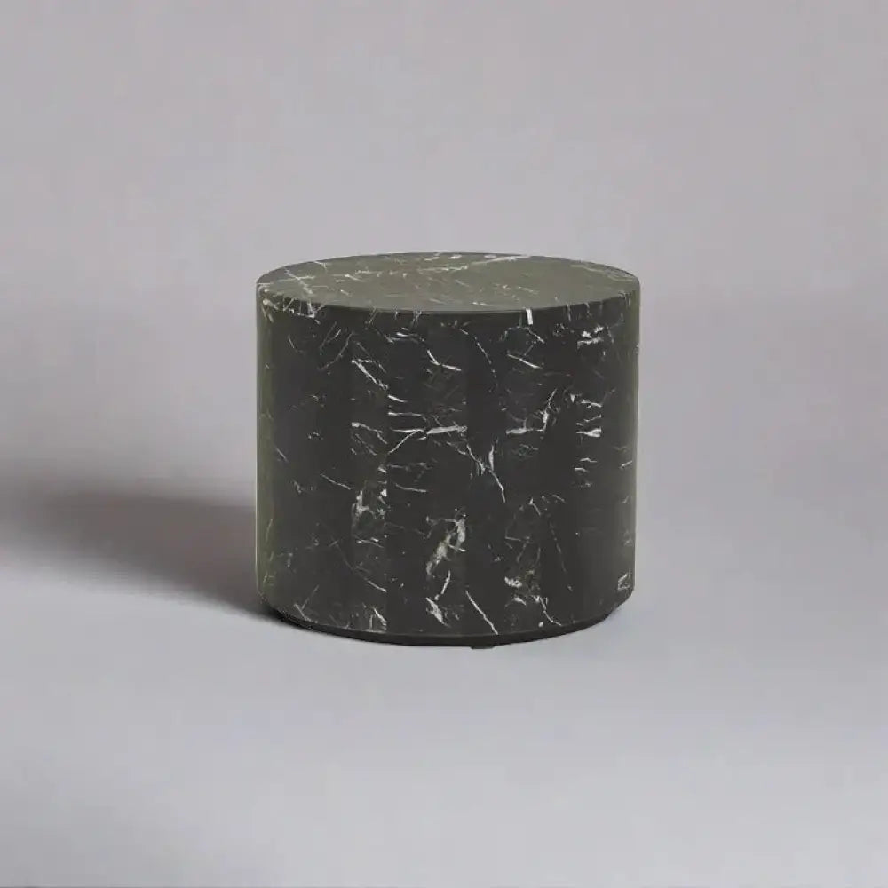 SFERICO BLACK MARQUINA MARBLE ROUND SIDE TABLE - CASA DI ANDI