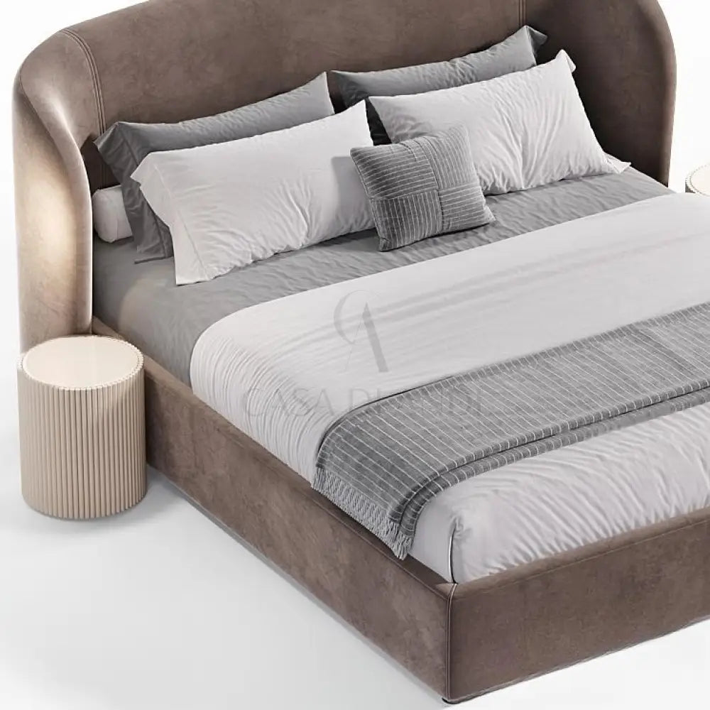 Whisper Bed with curved low headboard by Casa Di Andi Dubai